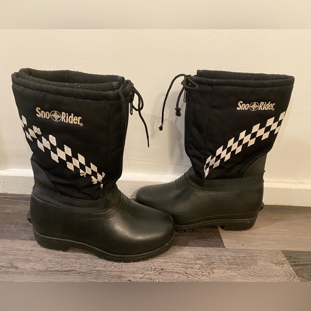 Mens Sno Rider winter boots black sz 5/6